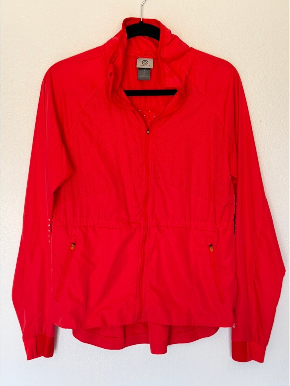 C9 Champion Women’s S Red Perforated Reflective Running Jacket Full Zip